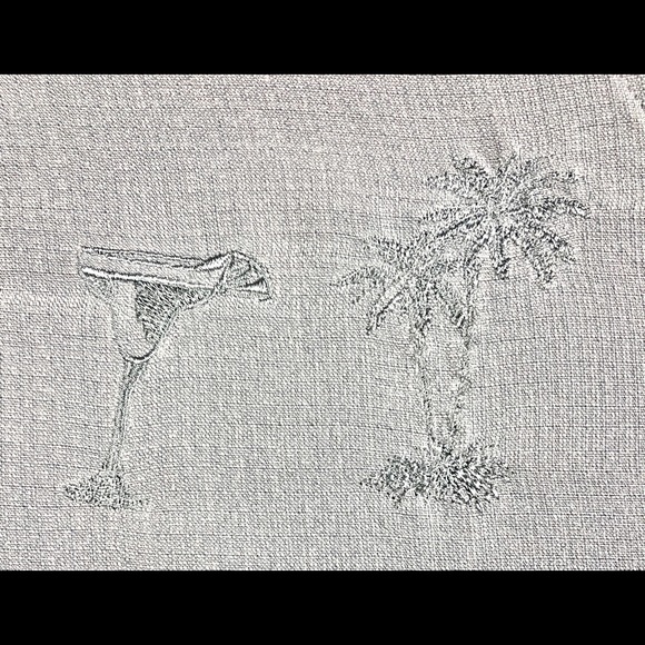 Trader Bay Men’s L Cocktail Embroidered Camp Shirt - Picture 4 of 5